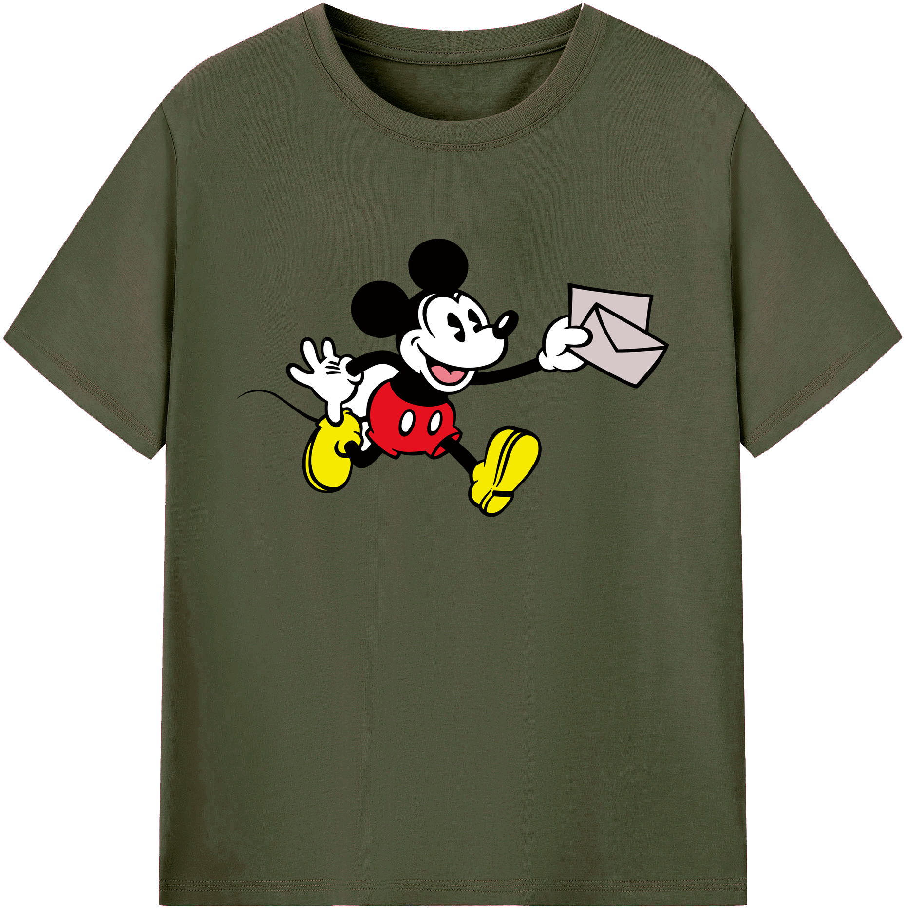 ミッキーマウス Mickey Mouse 綿100％ メンズ半袖Tシャツ｜肌触りやわらか＆通気性